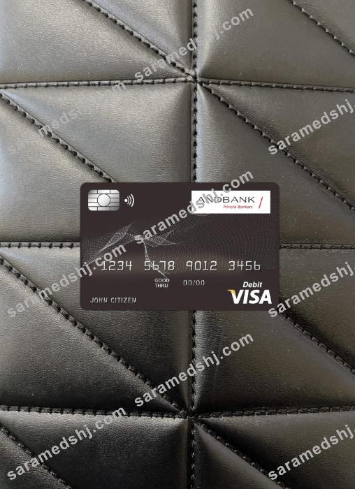 Andorra Andbank bank visa card photolook front
